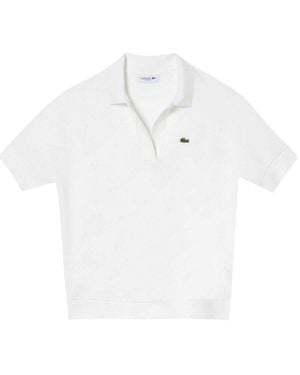 Lacoste Poloshirt Für Damen, Lose Passform - Weiß