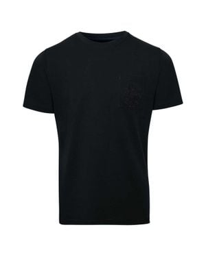 Threadbare "Delilah" T-Shirt Für Herren, Bestickt - Schwarz