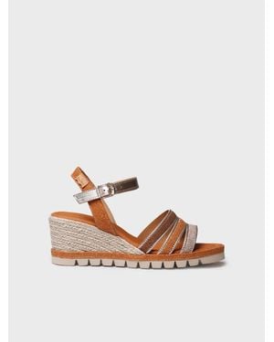 Toni Pons Leather Wedge Espadrille With Light Flexible Sole - Multicolour
