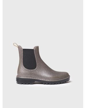 Toni Pons Glitter Effect Chelsea Style Rain Boot - White