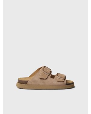 Toni Pons Suede Sandal With Buckles - Natural