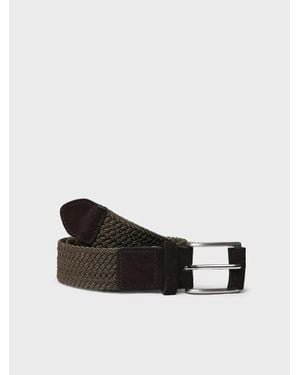Toni Pons Leather And Fabric Belt - White