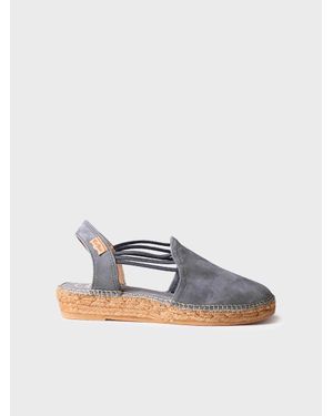 Toni Pons Wedge Espadrille With Elastic Straps - Blue