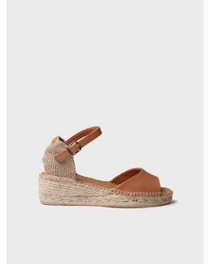 Toni Pons Open Espadrille For With Low Wedge - White
