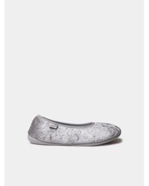 Toni Pons Zapatillas Tipo Bailarina De Terciopelo Para Mujer - Blanco