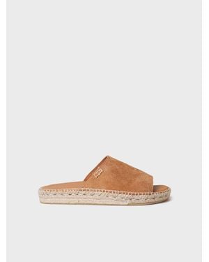 Toni Pons Split Leather Open Espadrilles - Natural