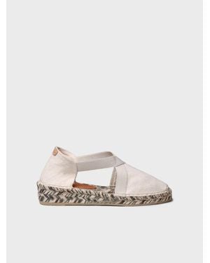 Toni Pons Flat Espadrilles With Elastics And Multicoloured Sole - Natural