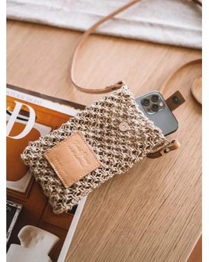 Toni Pons Jute Mobile Phone Bag - Brown