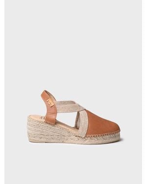 Toni Pons Espadrille With Wedge And Elastics Designed For Wide Fit - Pink