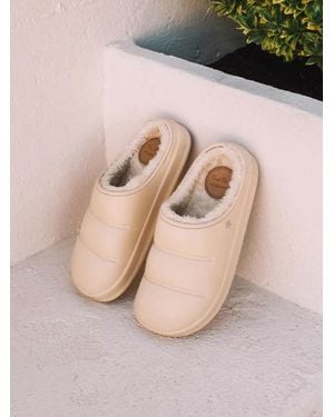 Toni Pons Rubber Slippers With Soft Lining - Natural