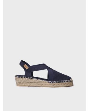 Toni Pons Vegan Flat Espadrille With Elastic Bands - Blue