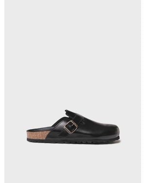 Toni Pons Leather Clog With Buckle - White