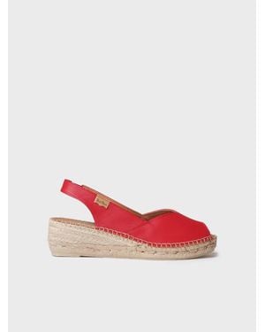 Toni Pons Wedge Espadrilles - Red