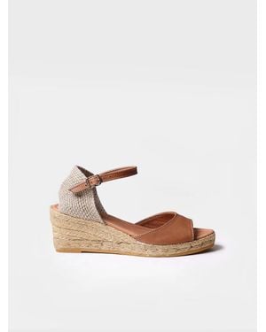 Toni Pons Leather Wedge Sandal - White