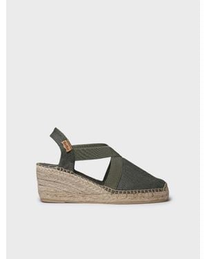 Toni Pons Vegan Mid-Wedge Espadrille - Green