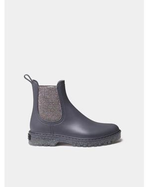 Toni Pons Rain Boots With Shiny Elastic Bands - Blue