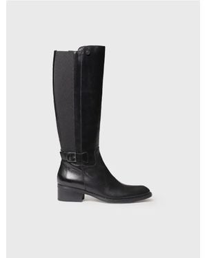 Toni Pons High Leather Boot - Black