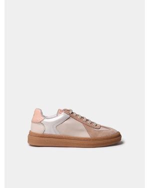 Toni Pons Leather Trainers With Animal Print - Pink