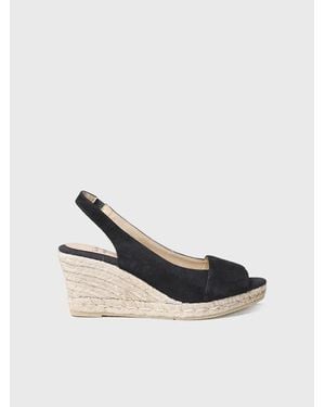 Toni Pons Open Wedge Espadrilles - Black