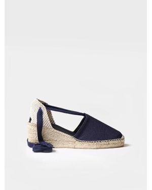 Toni Pons Striped Valencian Wedge Espadrille - Blue
