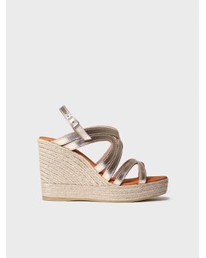 Toni Pons High Wedge Sandal - Natural
