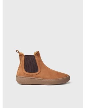 Toni Pons Nubuck Leather Ankle Boots With Side Elastics - Brown