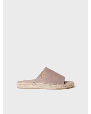 Toni Pons Split Leather Open Espadrilles - Pink