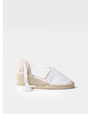 Toni Pons Striped Valencian Wedge Espadrille - White