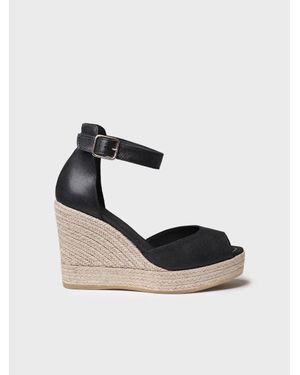 Toni Pons High Wedge Espadrille For - Black