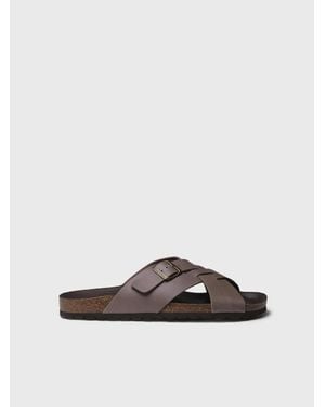 Toni Pons Leather Sandals With Crossed Straps - White
