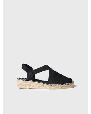 Toni Pons Flat Vegan Espadrilles With Elastics - Black