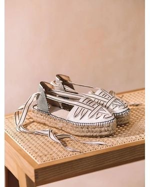 Toni Pons Flat Espadrille For With Straps - Natural
