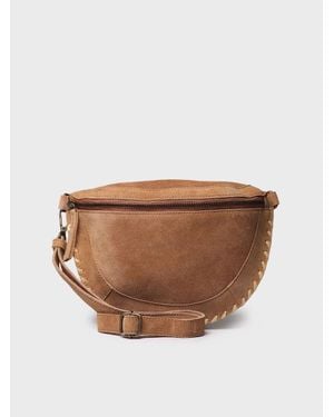 Toni Pons Suede Crossbody Bag With Rounded Design - Brown