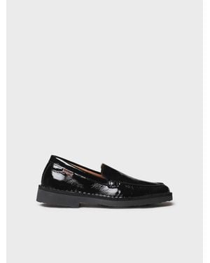 Toni Pons Patent Leather Loafer - Black