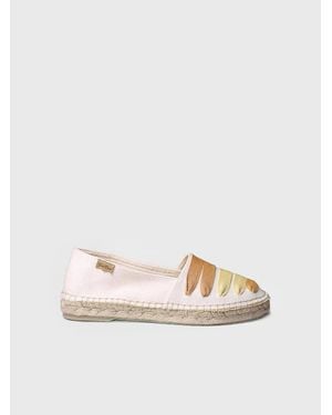 Toni Pons Flat Espadrille With Ribbons - Natural