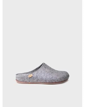 Toni Pons House Slipper Made From Recycled Felt - White
