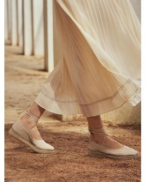 Toni Pons Leather Ballerina-Style Espadrille For - Brown