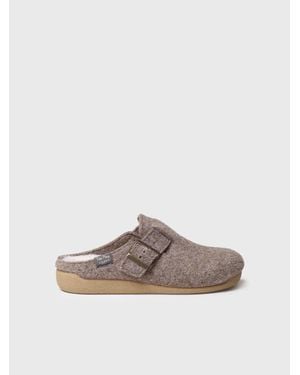 Toni Pons Clog-Style Slipper With Buckle - Gray