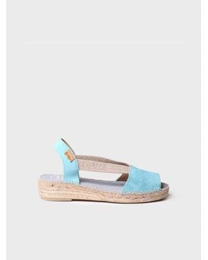 Toni Pons Flat Suede Espadrille - Blue