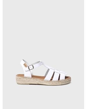 Toni Pons Flat Leather Fisherman Sandals - White