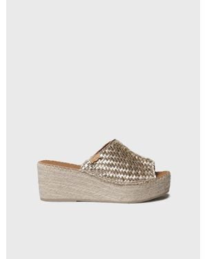 Toni Pons Peep Toe Style Wedge Espadrille - Multicolor
