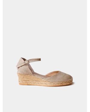 Toni Pons Mid Wedge Espadrilles With Lace-Up Wedge - White