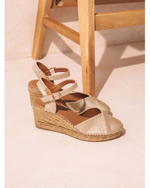 Toni Pons Leather Espadrille With Wedge - Natural