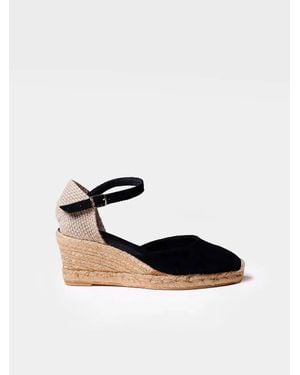 Toni Pons Closed Leather Espadrilles - Black