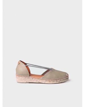 Toni Pons Leather Espadrille With Straps - Natural