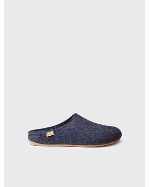 Toni Pons House Slipper Made From Recycled Felt - Blue