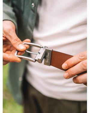 Toni Pons Leather Belt - Grey