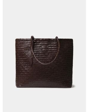 Toni Pons Bolso Shopper En Cuero Trenzado Con Bolsillo Interior - Negro