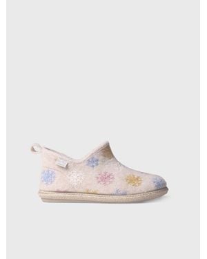 Toni Pons Slipper Abotinada Para Mujer En Fieltro - Neutro