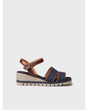 Toni Pons Medium Wedge Sandal For - Blue